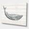 Designart - Blue Whale Watercolor - Nautical & Coastal Gallery-wrapped Canvas